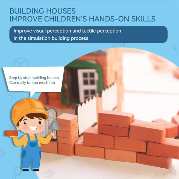 DIY Real Brick Construction Kit Farmhouse - Image 6
