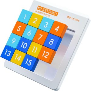 Liang Cuber QY Toys Macaron color 4x4 Puzzle Magnetic Sliding Number Puzzle,15-Digit Version ABS Brain Teasers Toy