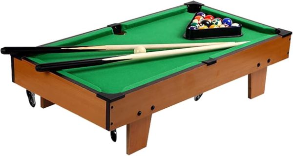 Mini Tabletop Pool Set Table Billiards Game for Kids Adults, Portable Indoor Desktop Billiards Ball Game  - Image 2