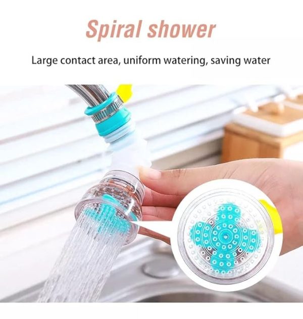 Kitchen Water Saver fan Faucet Prevent Splash Head Extender Adjustable Aerator - Image 4