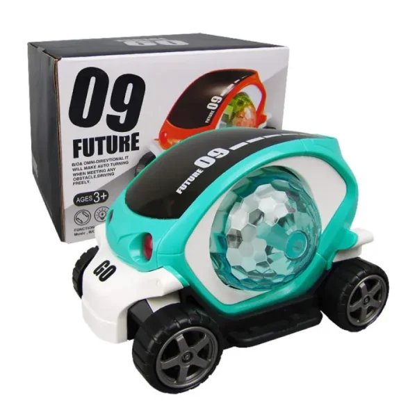 09 Future Car Rotate 360° with Flashing Light And Music For Kids. - Image 3