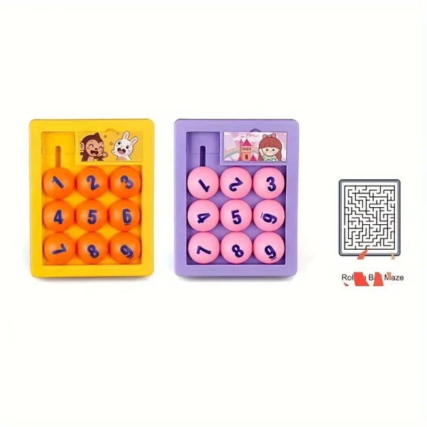 2-in-1 Huarong Road Bead Maze & Chessboard - Double-Sided Logic Thinking Game Toy R138-49 - Image 3