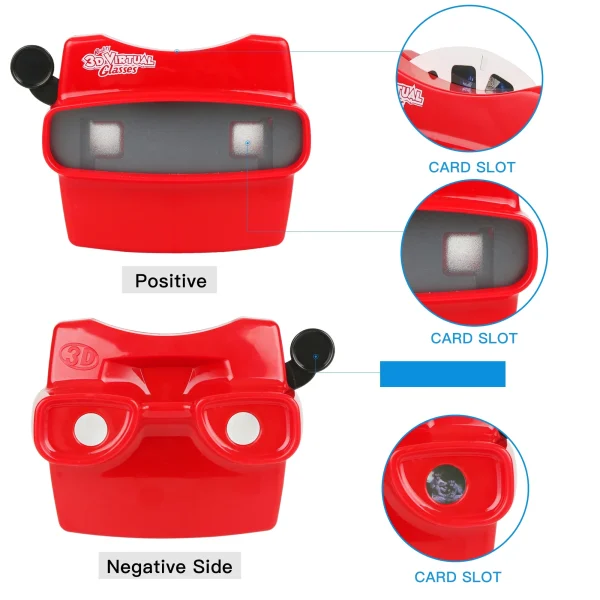 3D View Masters for Kids with 2 Reel(Red) - Image 5