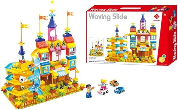 Plastic Block Castle Car Big Building Brick Ball Track Blocks For Kids - Image 4