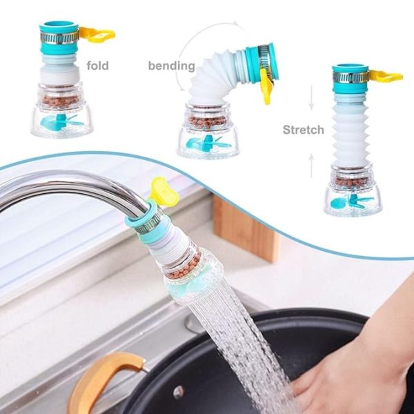 Kitchen Water Saver fan Faucet Prevent Splash Head Extender Adjustable Aerator - Image 5