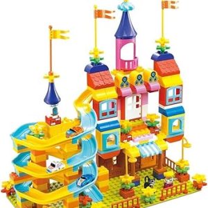 Plastic Block Castle Car Big Building Brick Ball Track Blocks For Kids