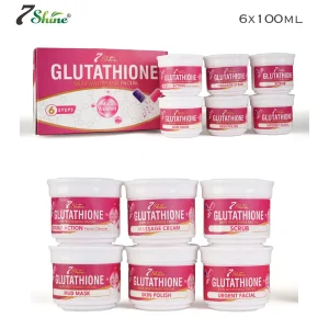 7 Shine Glutathione Skin Whitening Facial Kit 6x100ml