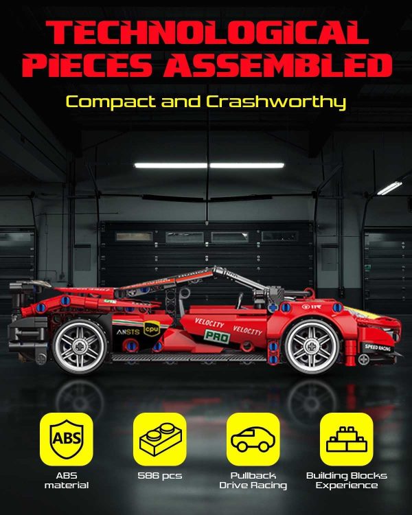Speed Building-Block Race-Car Set, 1:18 Technical Model Kit - Image 6