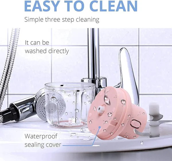 Electric Garlic Machine, Mini Garlic Chopper, Portable Cordless Grinder Small Food Processor. - Image 2