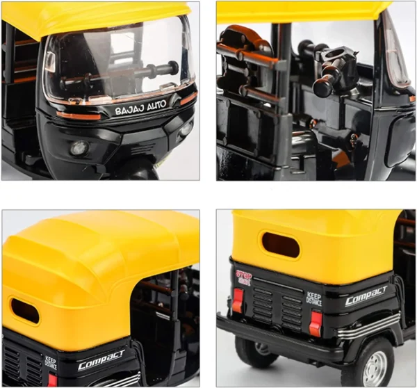 Toys Tuk Tuk Toys Pull-Back Vehicles Auto Rickshaw Toy for Kids YJ051 - Image 3