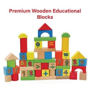 Number Wooden Blocks - Building Blocks - Stacking Blocks – 36 Pieces - Educational Blocks – Blocks for Kids