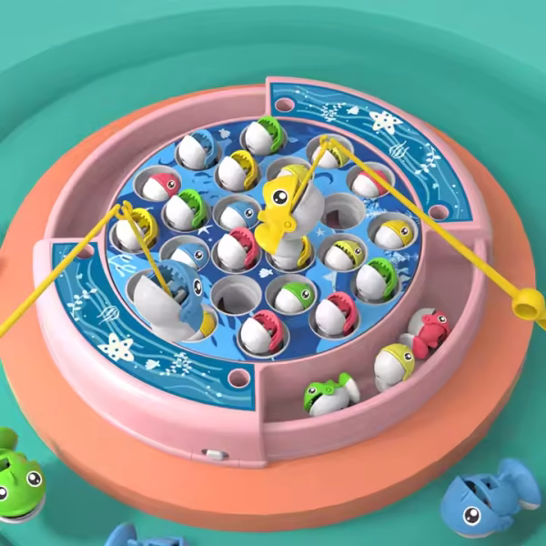 Fishing Game Electronic Musical Rotating Fishing Board Game Kids Toy