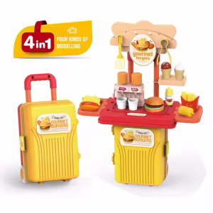 4 in 1 French-fries & Hamburger Cooking Fun Kitchen Play Set Toy for Kids CK05B