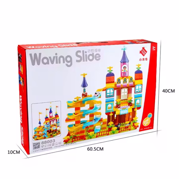 Plastic Block Castle Car Big Building Brick Ball Track Blocks For Kids - Image 5