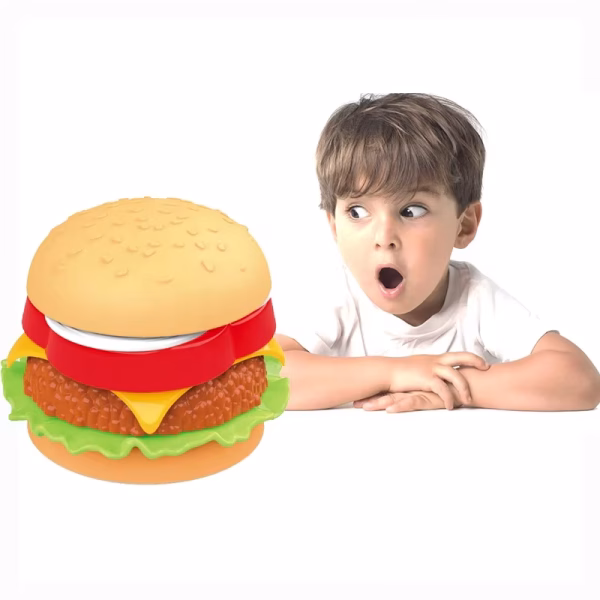 Mini Hamburger Pieces Toy Set Plastic Stem Mini Toys for Kids M106 - Image 3