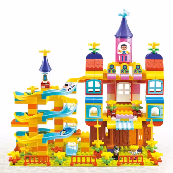 Plastic Block Castle Car Big Building Brick Ball Track Blocks For Kids - Image 7