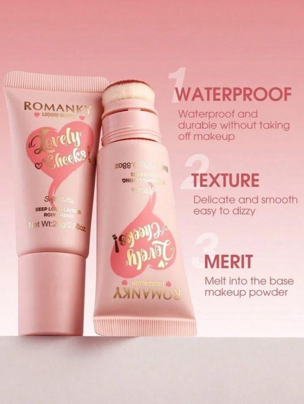 Liquid Blush, Fine Shimmer, For All Skin Tones, For A Fine, Soft, Creamy Look, Long-Lasting And Waterproof. - Image 7