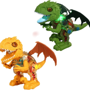 Gear Dinosaur Toy, Walking Dinosaur Toy with Light and Music, Roaring Robot Dragon Spray Dinosaur, Walking Dinosaur Toy For kids.