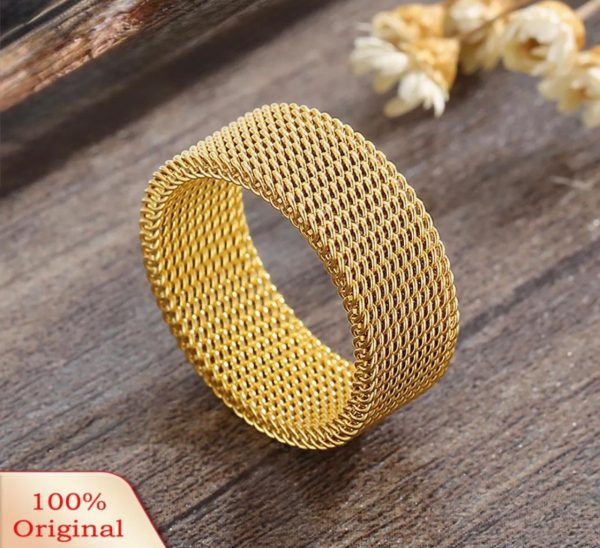 Stainless steel Ring Golden Ring For Women.