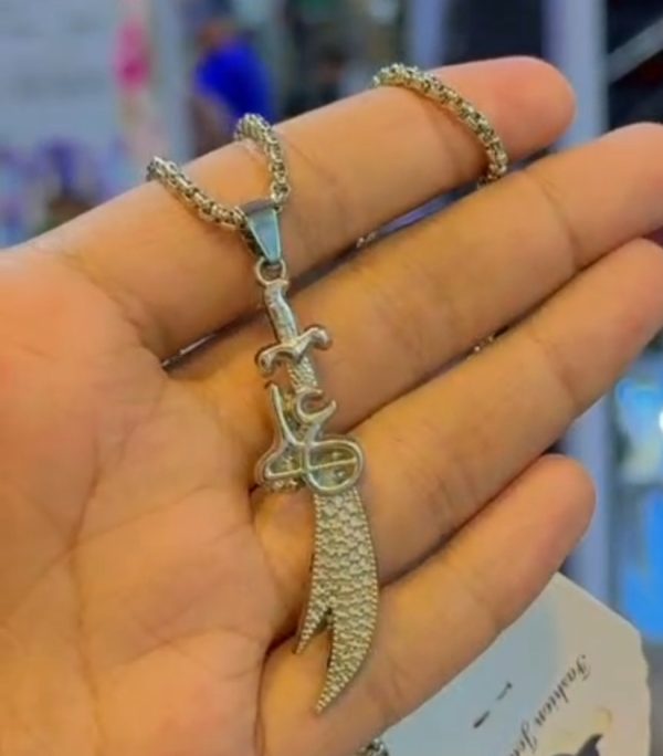 Stainless steel Necklace, Sword Of Hazrat Ali Stainless steel Pendant For Men And Women.