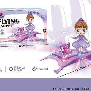 Flying Carpet 360 Degree Rotating Remote Control Balancing Girl Toy with Music & Lightning Function - Perfect Toy For Girls