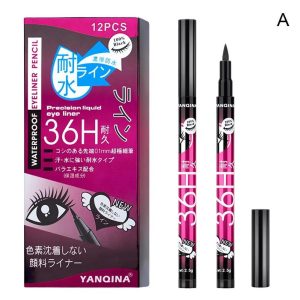 Yanqina 36 H Waterproof Pen Liquid Eyeliner, 12 pcs.