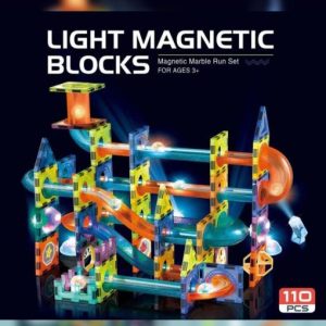 STEM Light Magnetic Blocks (Magnetic Marble Run set) - 49PCS