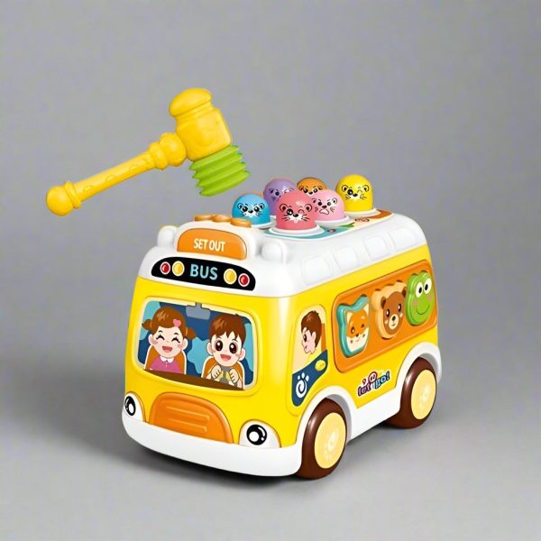 Cute Whack a Mole And Musical Bus, Educational Toy For Kids. - Image 3