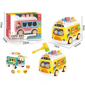 Cute Whack a Mole And Musical Bus, Educational Toy For Kids.