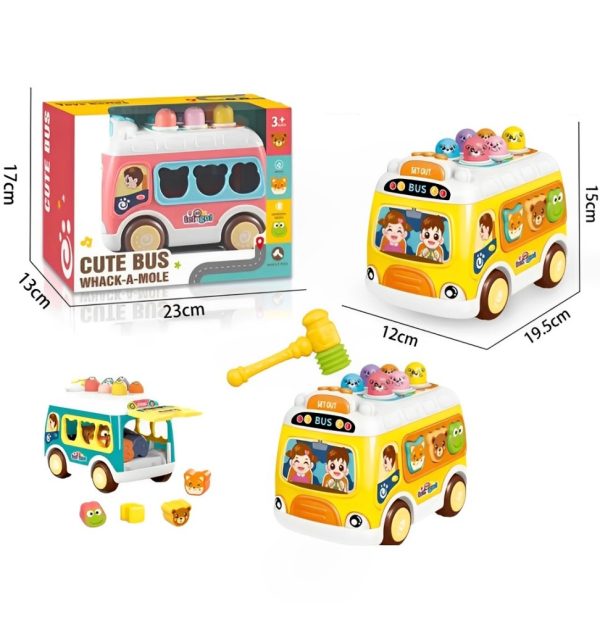 Cute Whack a Mole And Musical Bus, Educational Toy For Kids.