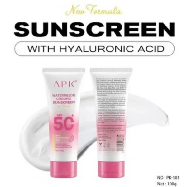 APK Watermelon Cooling Sunscreen SPF 50+ Hydrating UV Protection - Image 3