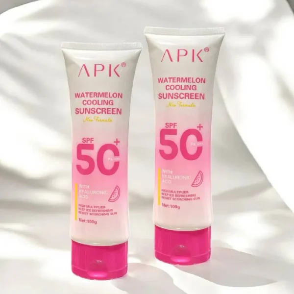 APK Watermelon Cooling Sunscreen SPF 50+ Hydrating UV Protection