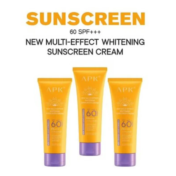 APK SPF 60 New Feather Light Formula PA+++ Whitening Sunscreen Cream Waterproof 100G - Image 3