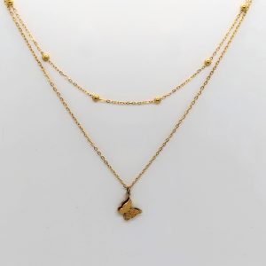 Women Stainless Steel pendant, Butterfly Necklace for girls And Women.
