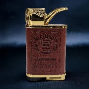 Gorgeous Gas Lighters Metal Body With Leather Creative Refillable Windproof
