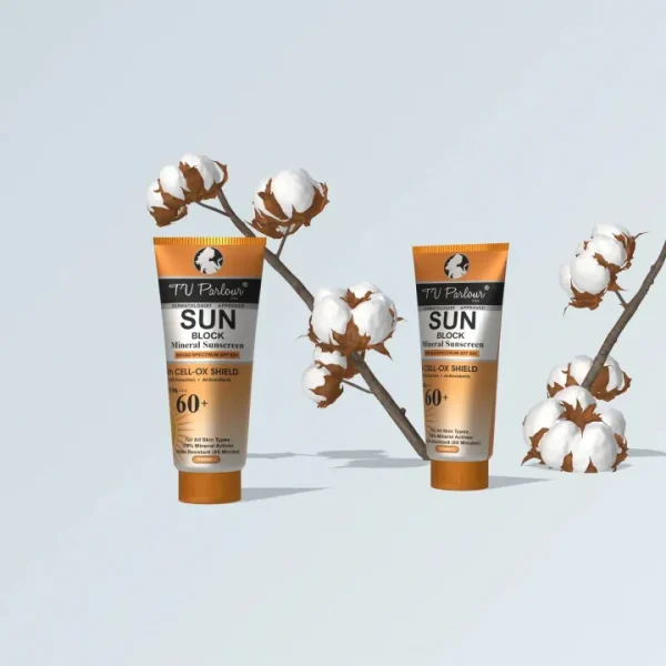 TV Parlour Vitamin C SunBlock PF60 UV protection And Anti darkening Sunscreen Cream, 120 ml. - Image 4