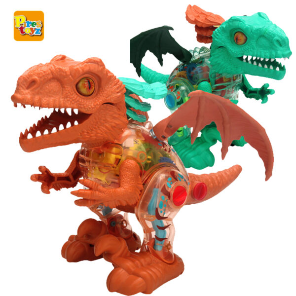 Gear Dinosaur Toy, Walking Dinosaur Toy with Light and Music, Roaring Robot Dragon Spray Dinosaur, Walking Dinosaur Toy For kids. - Image 6