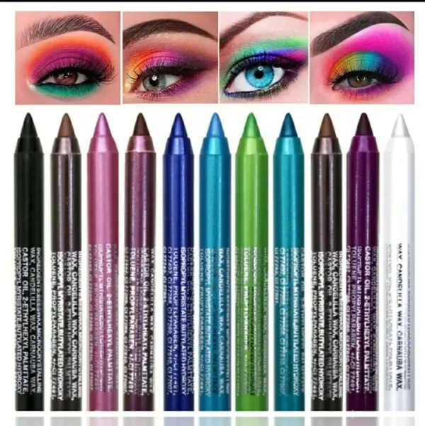 Flormar 12 pcs Colorful Waterproof And Long Lasting Pencil Eyeliner. - Image 6