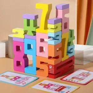 Wooden Number Puzzle Blocks