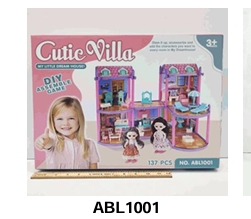 DIY Assembly Princess Cutie Villa Doll House Play Set