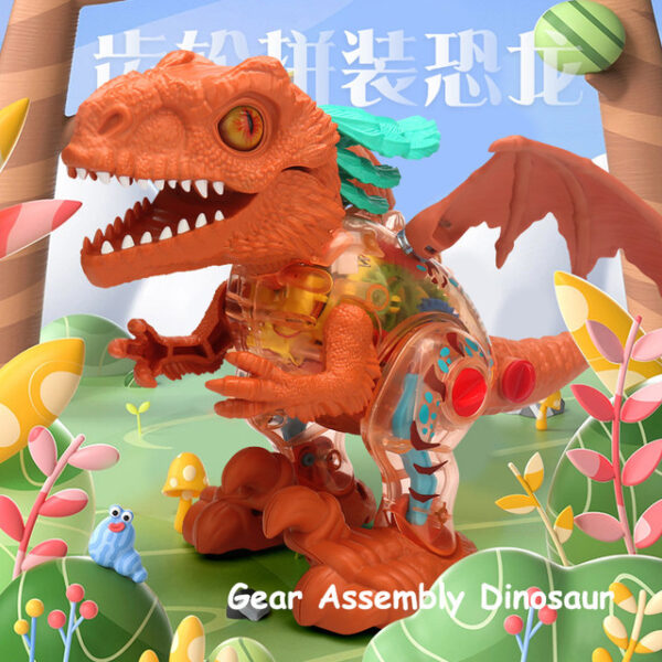 Gear Dinosaur Toy, Walking Dinosaur Toy with Light and Music, Roaring Robot Dragon Spray Dinosaur, Walking Dinosaur Toy For kids. - Image 5