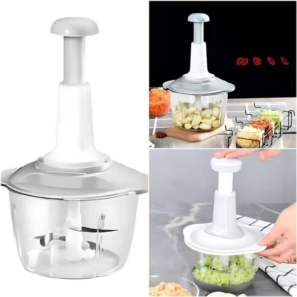 Chopper Mini Cup Food Processor – Quick Press Operation, 3-Blade System, - Image 6