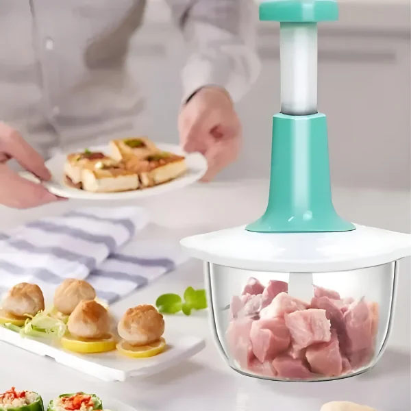 Chopper Mini Cup Food Processor – Quick Press Operation, 3-Blade System, - Image 7