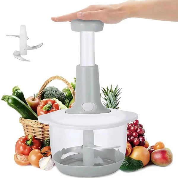 Chopper Mini Cup Food Processor – Quick Press Operation, 3-Blade System, - Image 9