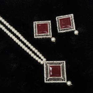 Casting Made Mala With Earrings Exclusive By Unique Fancy Jewelry