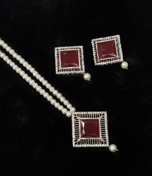 Casting Made Mala With Earrings Exclusive By Unique Fancy Jewelry