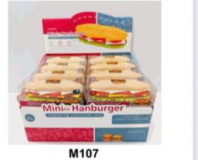 Mini Hamburger Pieces Toy Set Plastic Stem Mini Toys for Kids M107