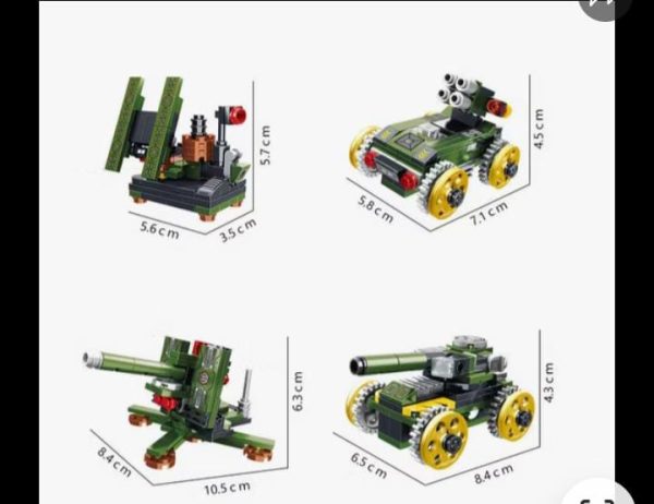Military Vehicles Tank Plane Building Blocks Toys for Kids - Image 4