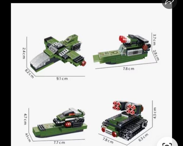 Military Vehicles Tank Plane Building Blocks Toys for Kids - Image 7