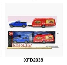 Metal Car and Motorhome Trailer Set XFD2039